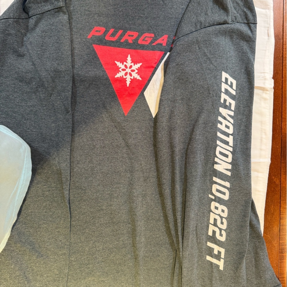 VINTAGE Purgatory Colorado XL Ski T-shirt XL - Picture 2 of 5